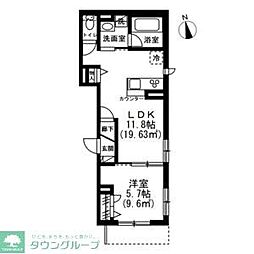 グレース 1LDKの間取図画像
