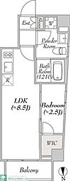 MYRIARESIDENCE長原 1LDKの間取図画像