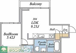 エクセルシオール恵原町 1LDKの間取図画像