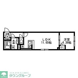 SOLASIA residence 武蔵小山 1LDKの間取図画像