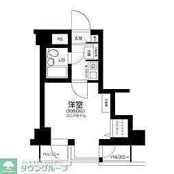 フェルテロアール祐天寺 1Kの間取図画像
