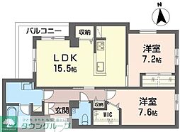 フォンテーヌベレオ01 2LDKの間取図画像