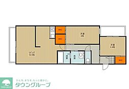 仮)中町2丁目メゾン 2LDKの間取図画像