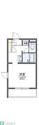 レオパレスシェル都 1Kの間取図画像