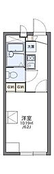 レオパレスエキノックスB 1Kの間取図画像