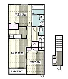 ドルフィンスクエア 2LDKの間取図画像