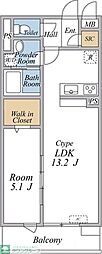 リブリ・Forestria 1LDKの間取図画像