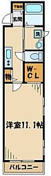 カーサベラヴィータ 1Kの間取図画像