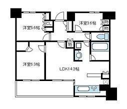 KDXレジデンス町田 2SLDKの間取図画像