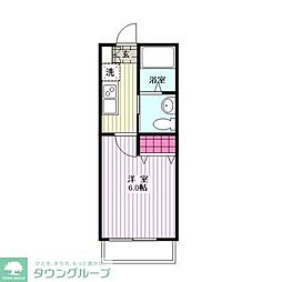 アネックスガーデン東林間 1Kの間取図画像