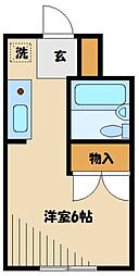 エストディオ町田 ワンルームの間取図画像