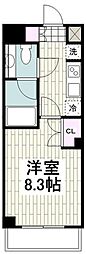 ウィステリア湘南台 1Kの間取図画像