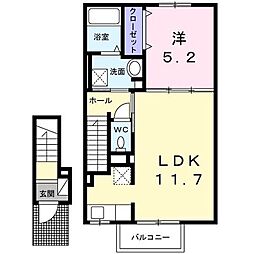 カルーム 1LDKの間取図画像