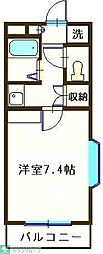 キャピタルヒロ 1Kの間取図画像