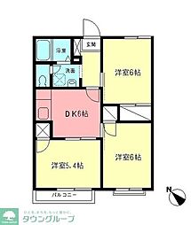 サークルハイツ 3DKの間取図画像