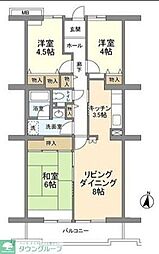 コーポレート中央林間1号棟 3LDKの間取図画像