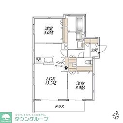 仮)入谷西3丁目メゾン 2LDKの間取図画像