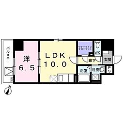 クラッテーロ相模が丘 1LDKの間取図画像
