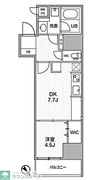 ライムレジデンス町田 1DKの間取図画像