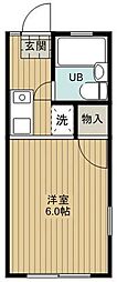 ドリームハイツ田中 1Kの間取図画像
