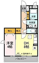 シャルマン 1LDKの間取図画像