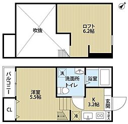 CASAVIVACE町田 ワンルームの間取図画像