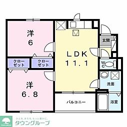 Sun Field 2LDKの間取図画像