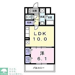 ソレアード志茂 3階1LDKの間取り