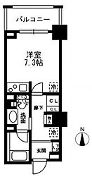 レジディア中落合-B ワンルームの間取図画像