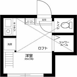 ザ・アーバンテラス高田馬場 ワンルームの間取図画像