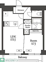 BelleviageAkebonobashi 1LDKの間取図画像