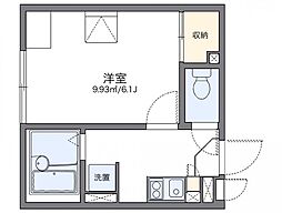 レオパレスエターナル 1Kの間取図画像
