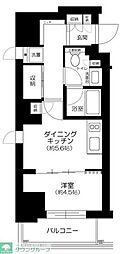 アトラス西早稲田 1DKの間取図画像