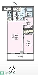 アイルプレミアム東京上石神井 1LDKの間取図画像