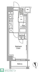 ザ・パークハビオ高円寺レジデンス 1Kの間取図画像