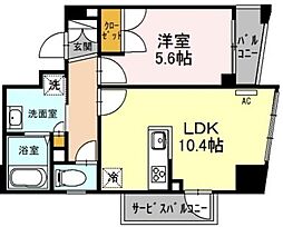 リベラーレ中野 1LDKの間取図画像