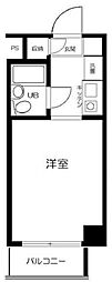 マイステージアムヒューゲル西落合 ワンルームの間取図画像