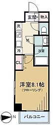 BPRレジデンス西早稲田 1Kの間取図画像