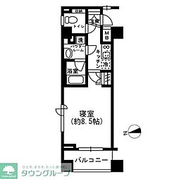 レジディア四谷三丁目 1Kの間取図画像
