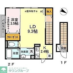 メゾンエトワール 1LDKの間取図画像