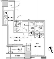 ウエストパークタワー池袋 1DKの間取図画像