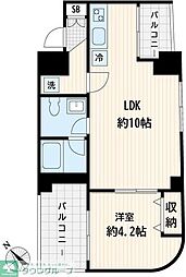 GranDuo小石川 1LDKの間取図画像