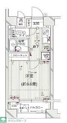 OLIO早稲田 1Kの間取図画像