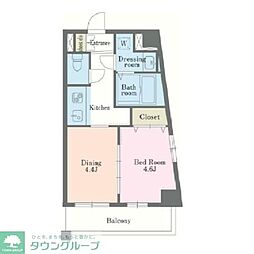 DUOSTAGE大塚 1DKの間取図画像
