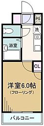 スカイコート新宿落合6 1Kの間取図画像