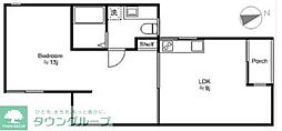 目白台テラス 1LDKの間取図画像