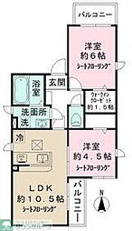 メゾンミヤビ 2LDKの間取図画像