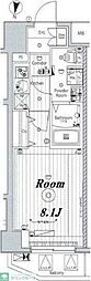 MAKESDESIGN新宿落合 1Kの間取図画像