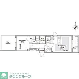 コンフォリア・リヴ文京護国寺 1SLDKの間取図画像