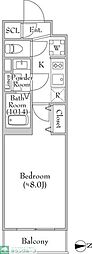 新宿区下落合3丁目マンション 1Kの間取図画像
